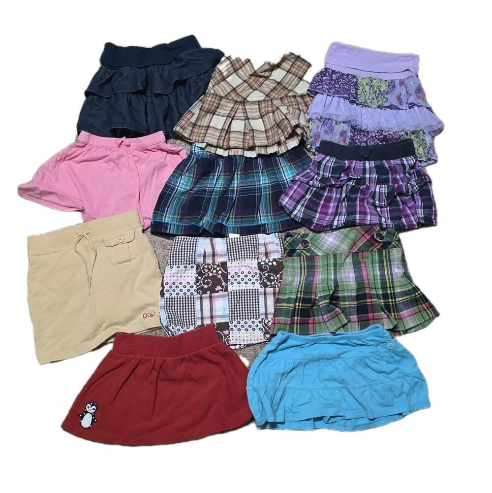 Lot Of 11 Vintage Y2K Girls Skirts Skorts Size 4T 4-5 Floral Fairy Cottagecore